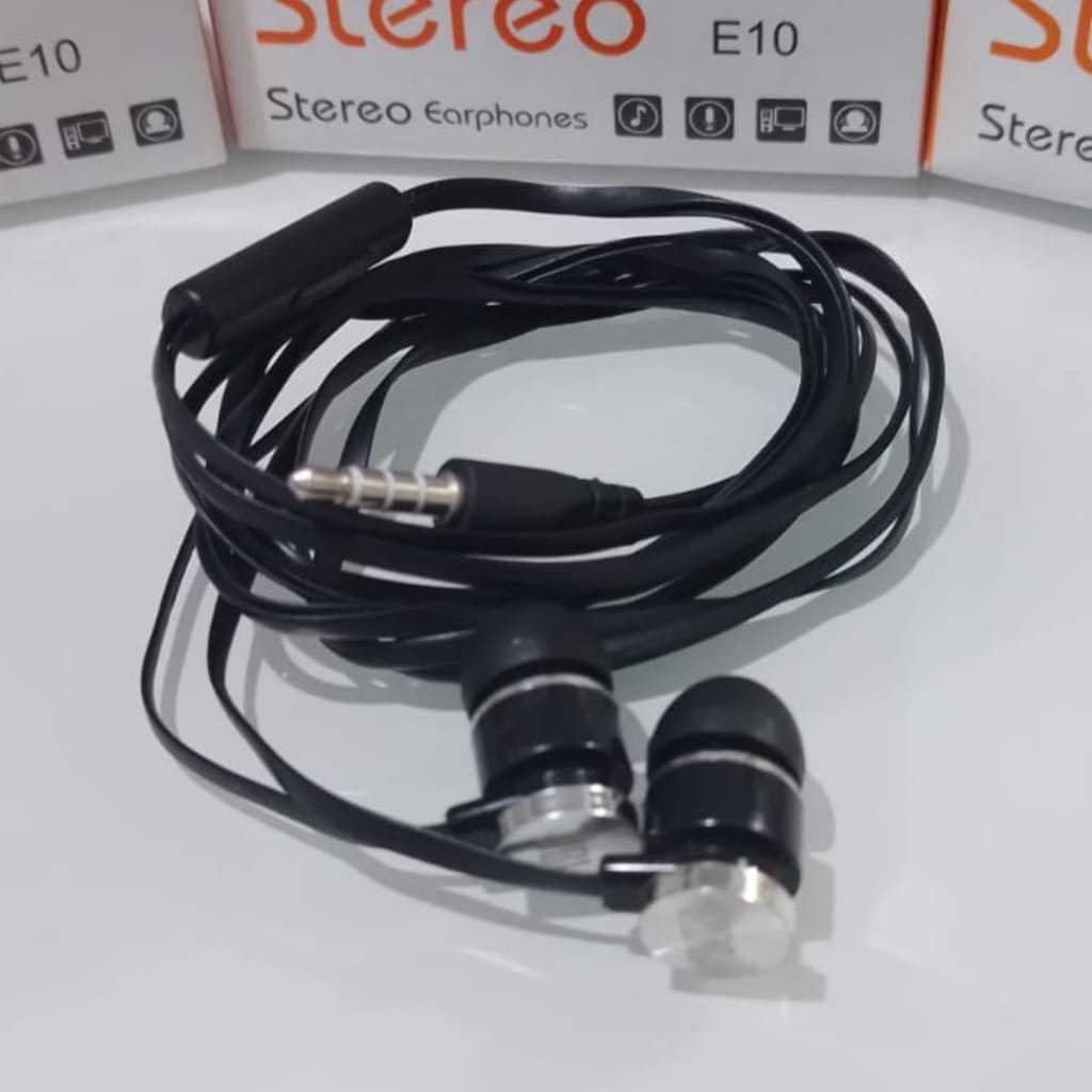 Fone de Ouvido Intra-Auricular E10 P2 com Microfone Som Grave Super Bass Estéreo