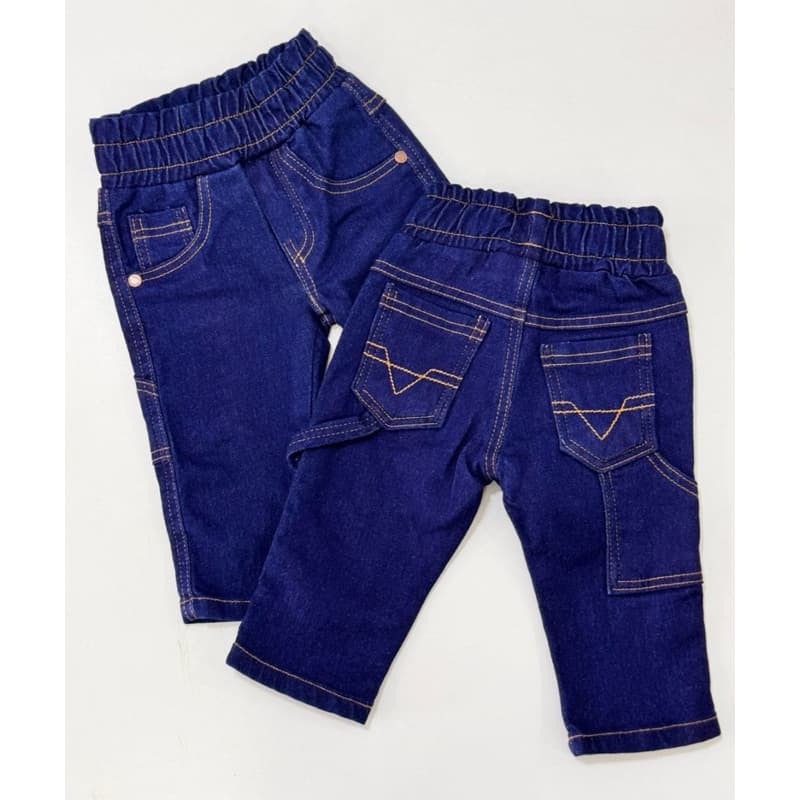 CALÇA  JEANS BEBÊ COM ELÁSTICO CARPINTEIRA COUNTRY