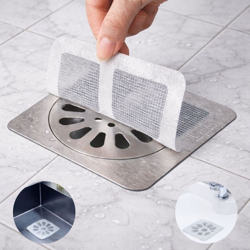 Kit 5/10/15/20/30 Adesivos Protetores de Ralo Tela Descartavel Anti Entupimento e Anti Insetos Para Casa Fácil e Pratico