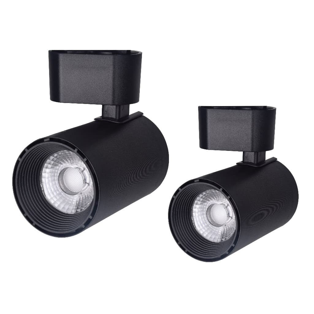 kit 1un ou 2un spot 7w Preto para trilho eletrificado amarelo 3000k/Neutro 4000k/Branco 6500k