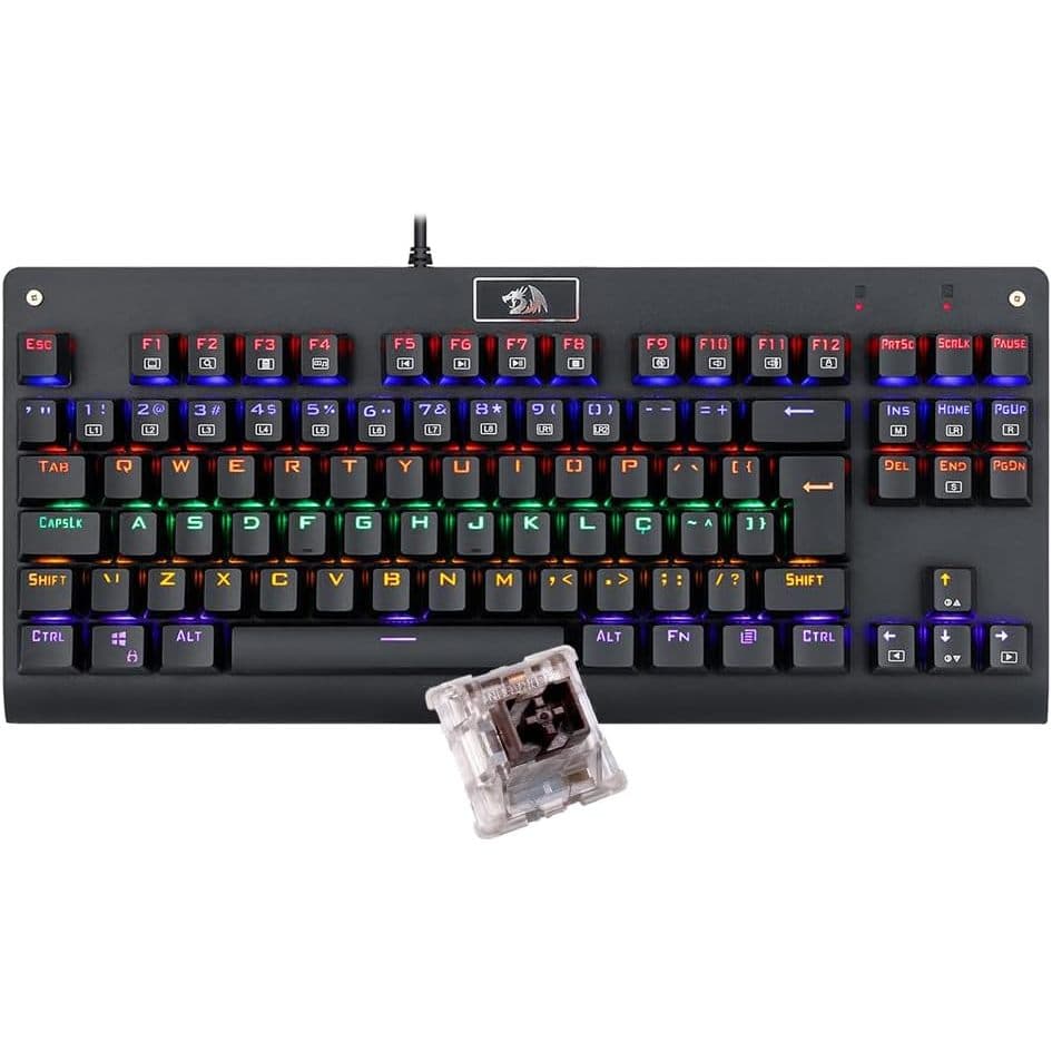 Teclado Mecânico Gamer Redragon Dark Avenger RGB (Switch Blue OU Switch  Brown) - Preto