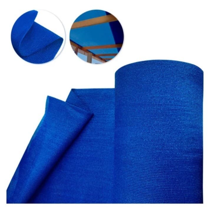 Tela Sombrite 86% Azul Cobertura Garagem, piscina, Toldo Pergolado, Tenda,  protecao U.V.