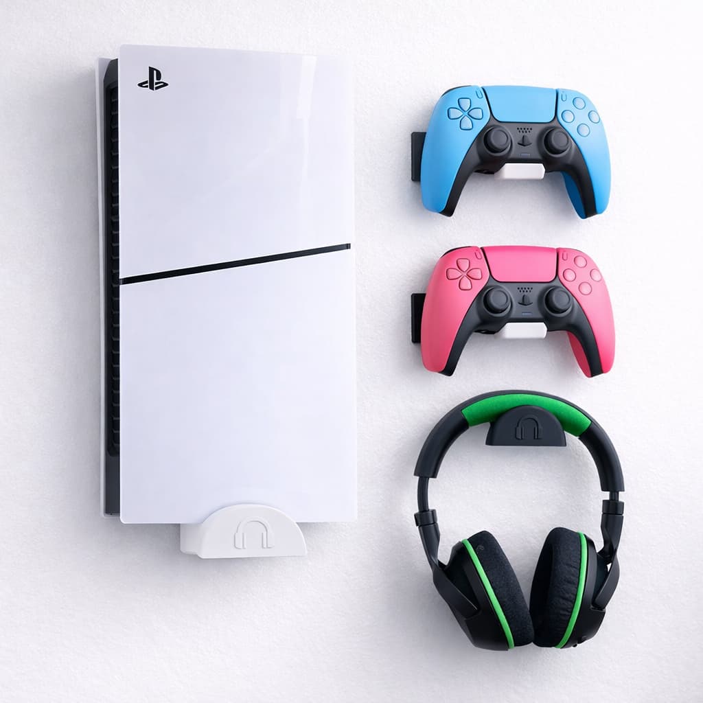 Suporte Parede Compatível Playstation 5 All-digital Ps5 + Suportes de Fone e ControleRoncato Store