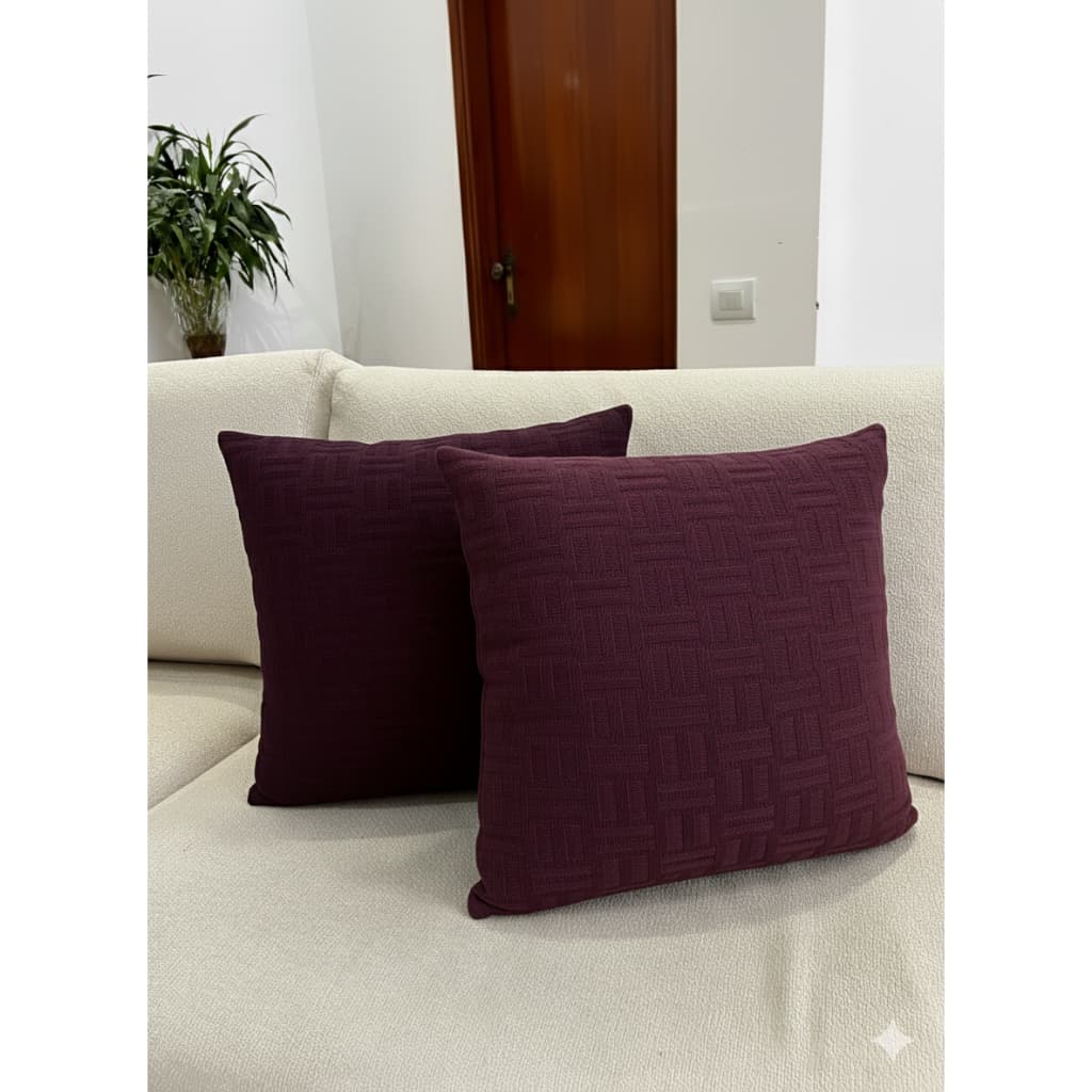 Kit 2 Capa De Almofada Decorativa Tricot 45x45 Sofa Milão
