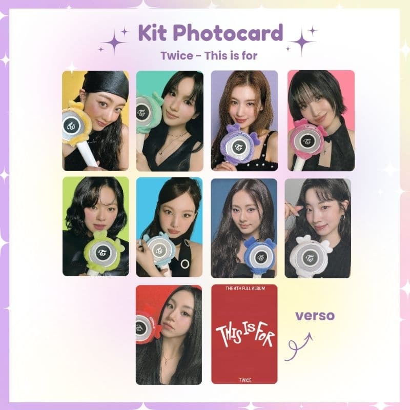 Kit 9 Photocards Twice This Is For - Photocard Fanmade fotos prontas (LEIA A DESCRIÇÃO)