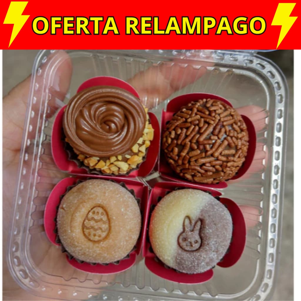 25 a 300 Potes Quadrado Embalagem Para Bolo Doce Brigadeiro Sobremesas
