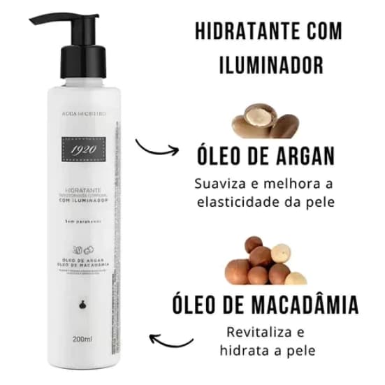 Hidratante Corporal 1920 Iluminador 200ml Água De Cheiro Argan