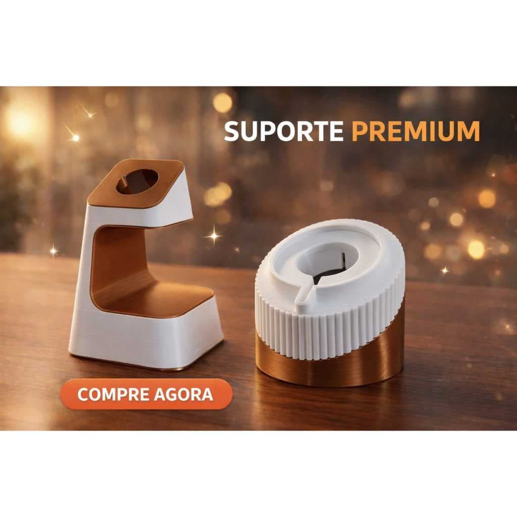 Kit Suportes para Carregador compativel com iPhone e Apple Watch