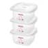POTE QUADRADO 800 ML SANREMO KIT C/ 3 REF 125