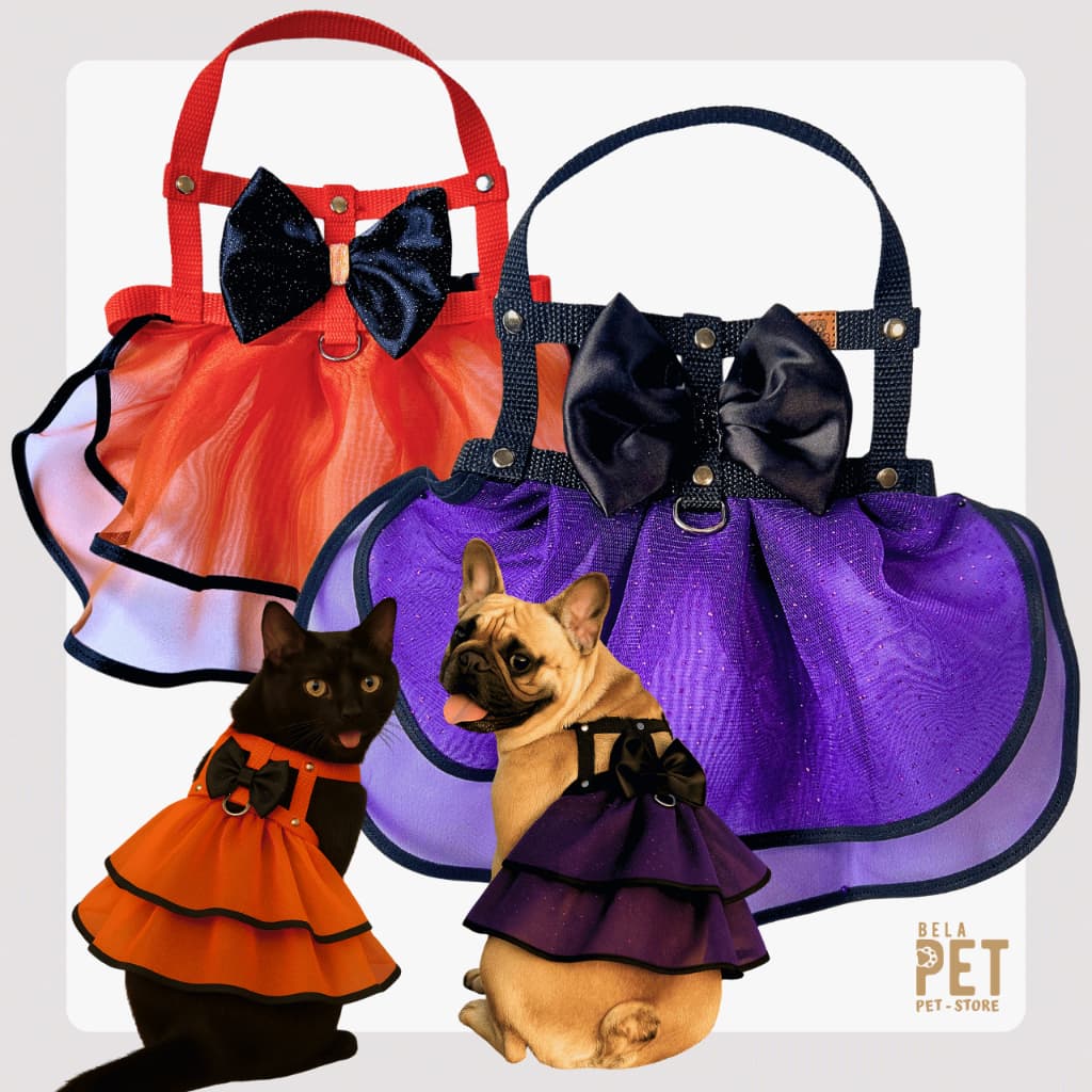 Roupa de Halloween para Cachorro e Gato - Roupa Dia das Bruxas PET