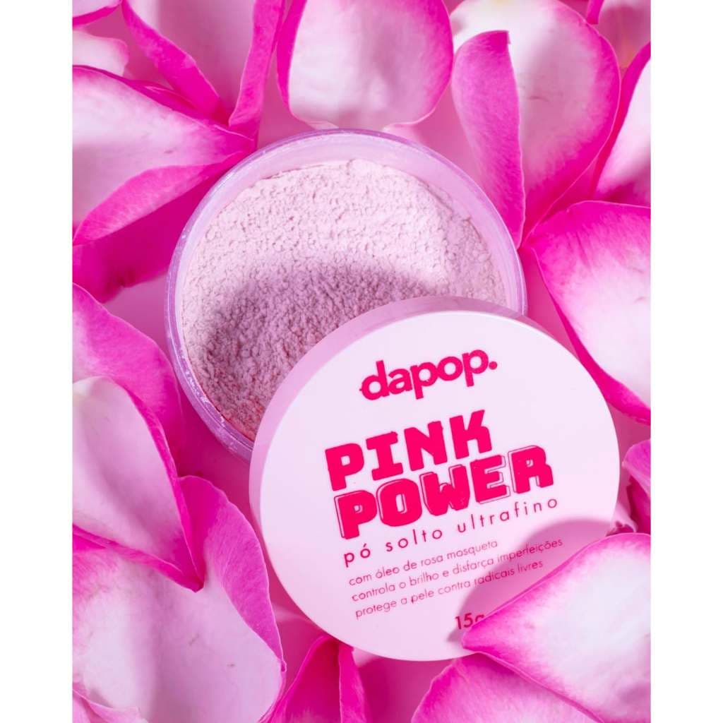 Pó solto ultrafino Pink Power (Rosa mosqueta) - Dapop