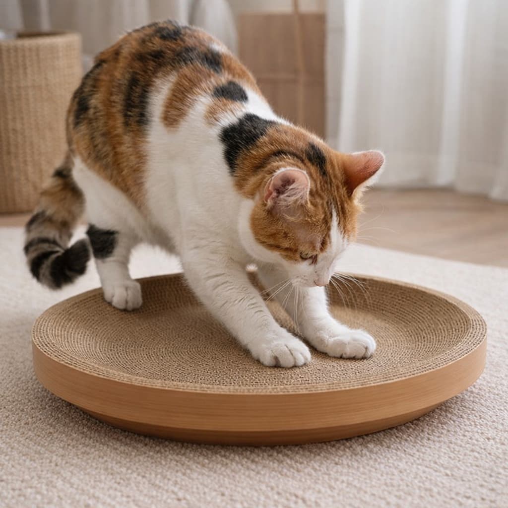 Cama Arranhador para Gato Papelão Resistente | Arranhador Redondo/Oval Pet Gatos