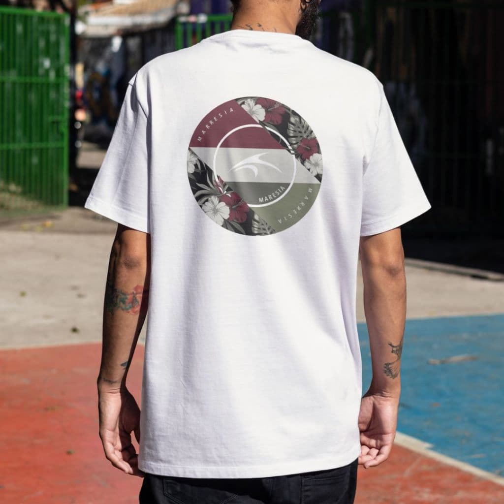 Camiseta Maresia - Estampa Círculo de Flores - Camisa Algodão Masculina Feminina