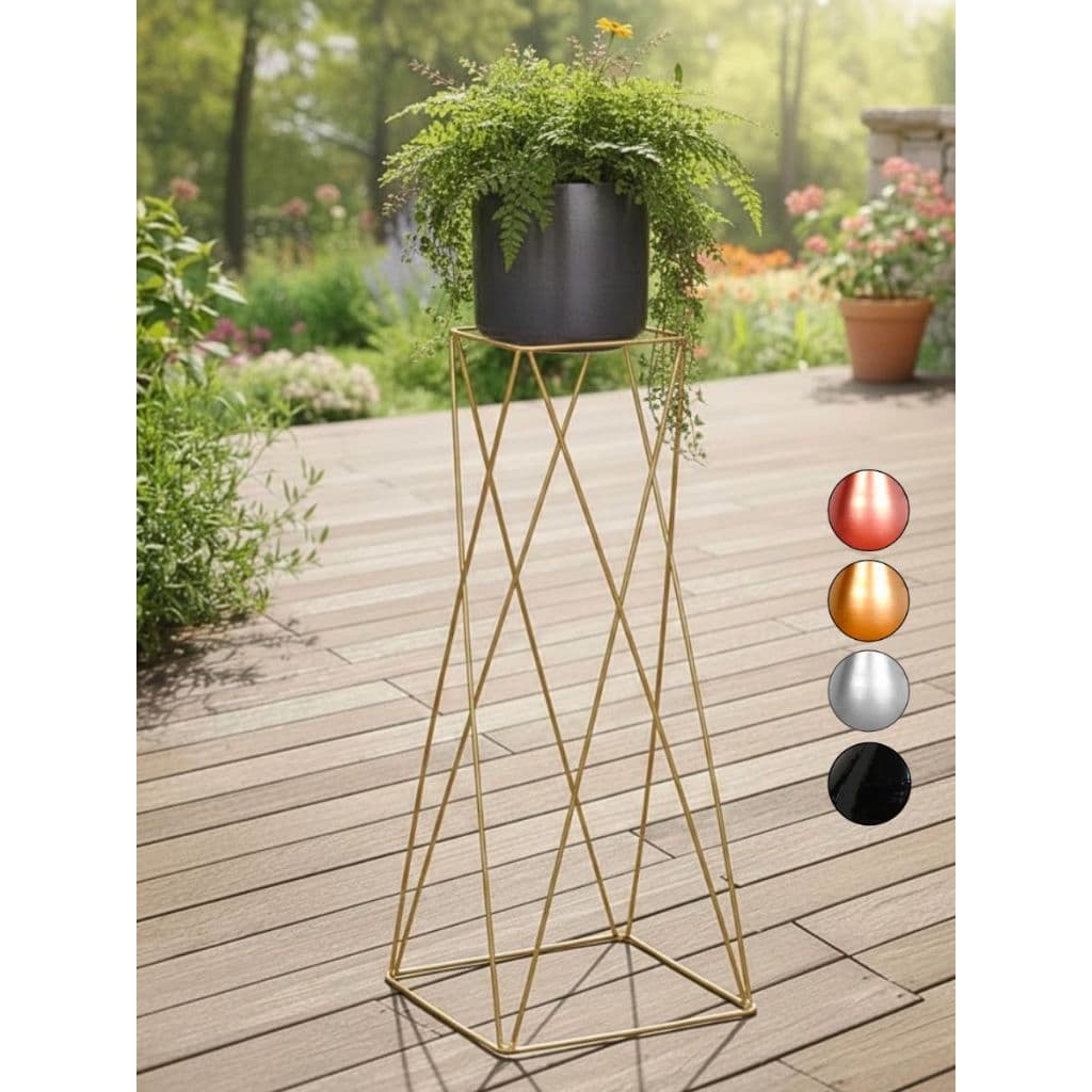 Suporte Tripé Plantas Vaso Chão Quadrado Alto Grande 40cm