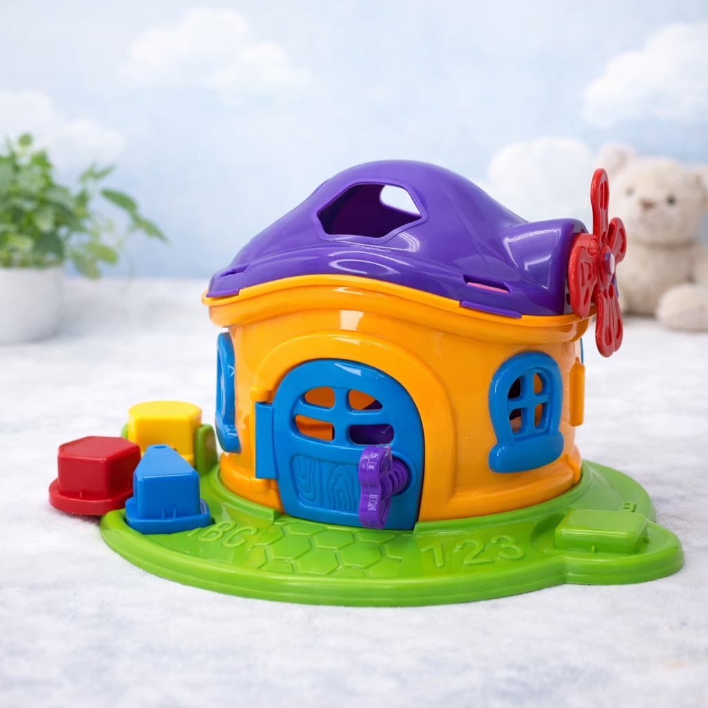 Brinquedo Casinha Cogumelo Encantado Infantil–Encaixe Educativo 3 Peças | Coordenação e Criatividade