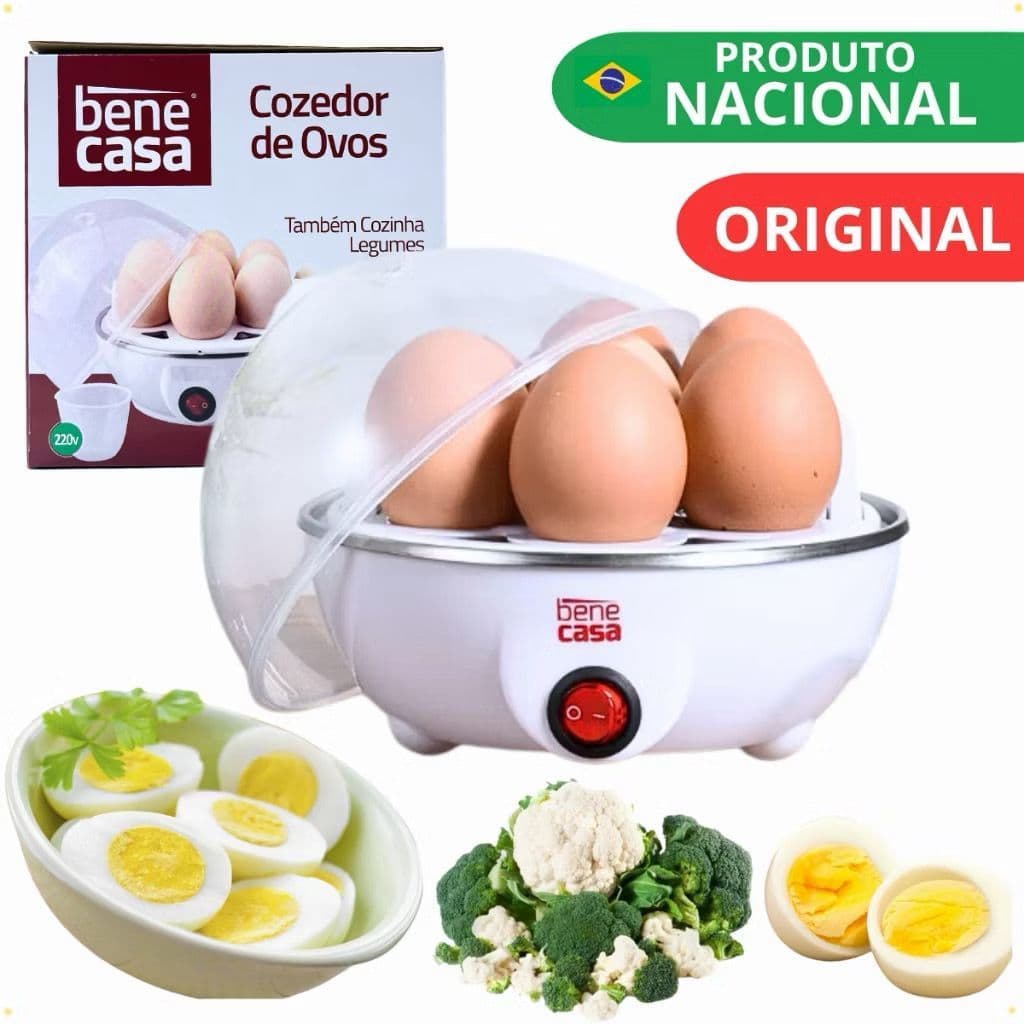 COZEDOR OVO ELETRICO 127V ORIGINAL BRANCO PRATICO PARA O DIA A DIA 01 UN