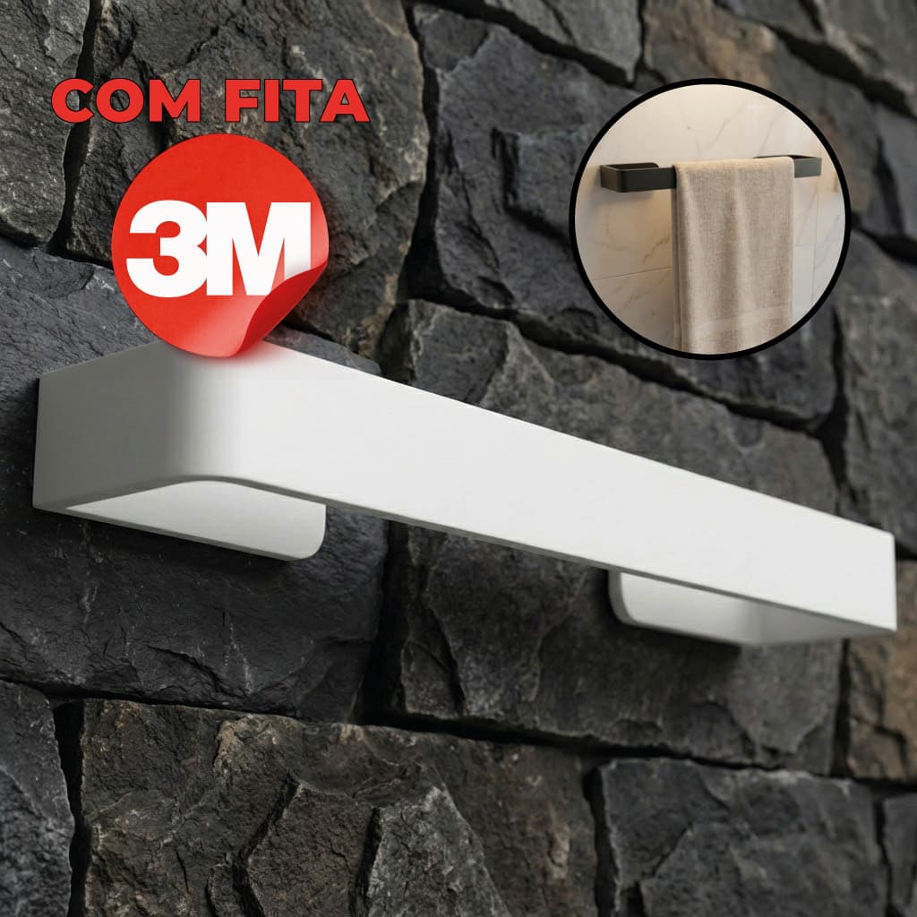 Porta Toalha Rosto Banho Banheiro Lavabo Acessórios com fita Dupla Face Resistente