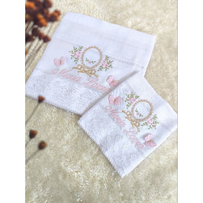kit de fraldas luxo barra em voil boca, ombro e passeio vários temas disponíveis menino e menina