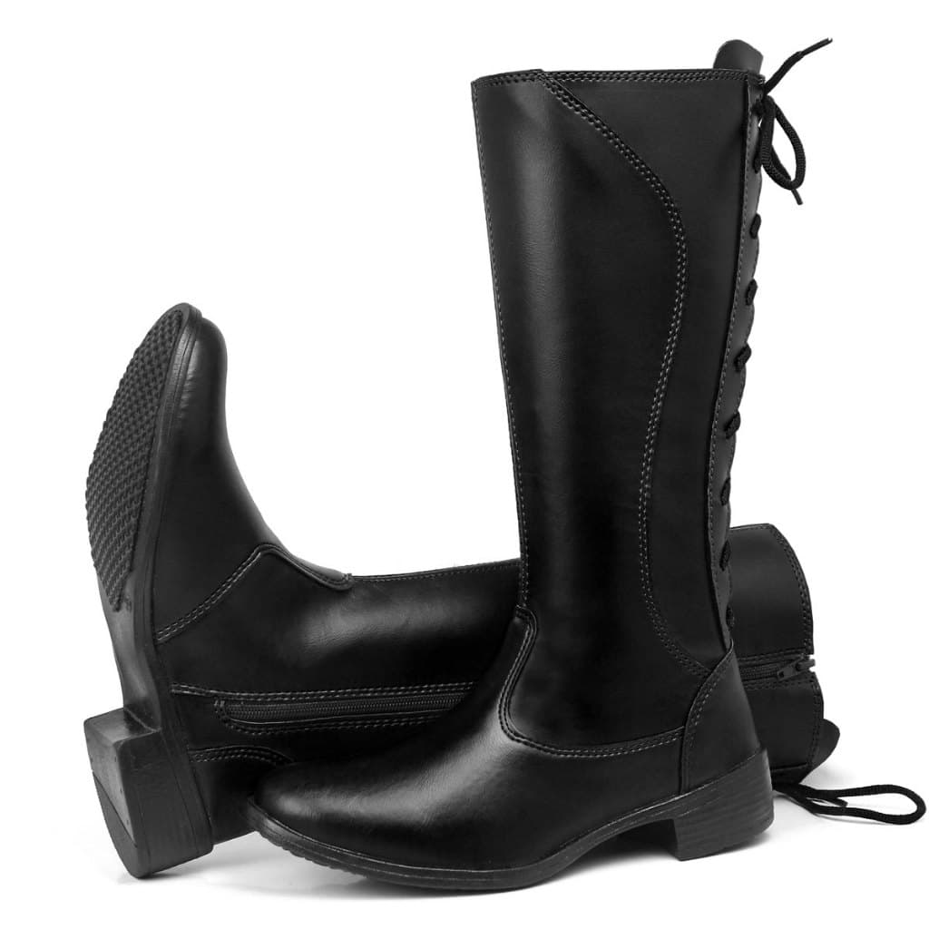 Bota Feminina Montaria Country Cavalgada De Amarrar Confortável