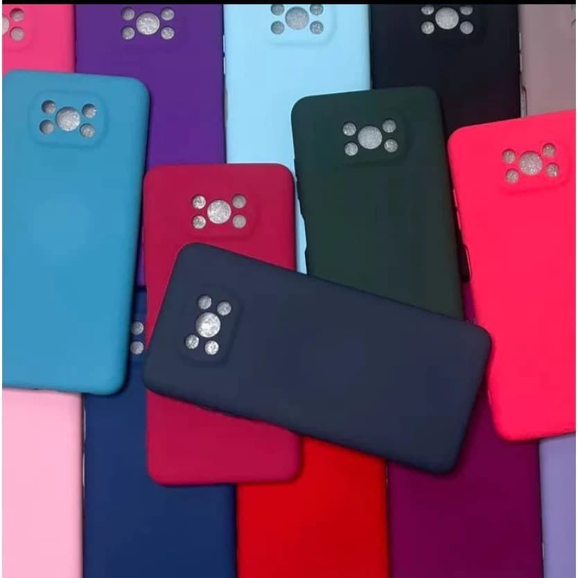 Kit - Capa Capinha Case + Película - Xiaomi Pocophone POCO X3/X3 PRO Silicone Aveludado Proteção de Câmera Premium