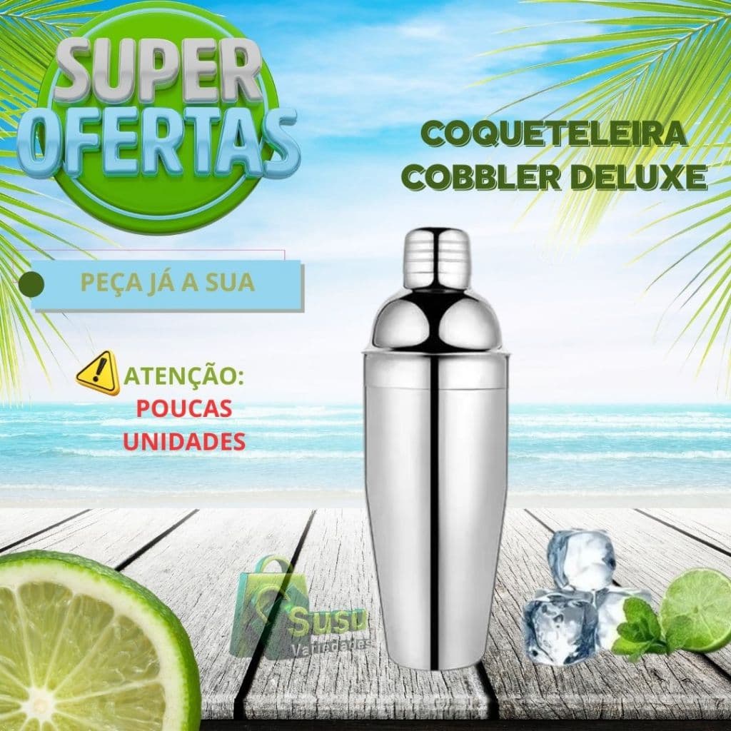 Copo Coqueteleira Caipirinha: Ideal para Receber Amigos em Casa, Praia e Churrasco - Essencial p/ Drinks