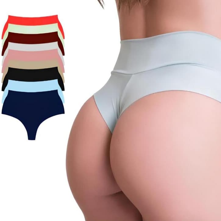 KIT 3 Calcinhas Segura Barriga Fio Duplo Calcinha Cos Alto Duplo Modeladora Pos Parto