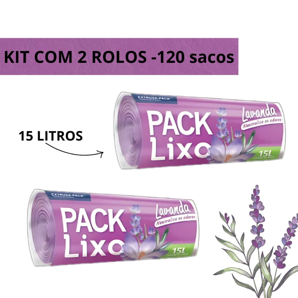Atacado Saco De Lixo 15L com 120, 240 e 360 Pia, Banheiro Elimina Odor Perfumado Lavanda Lixeira