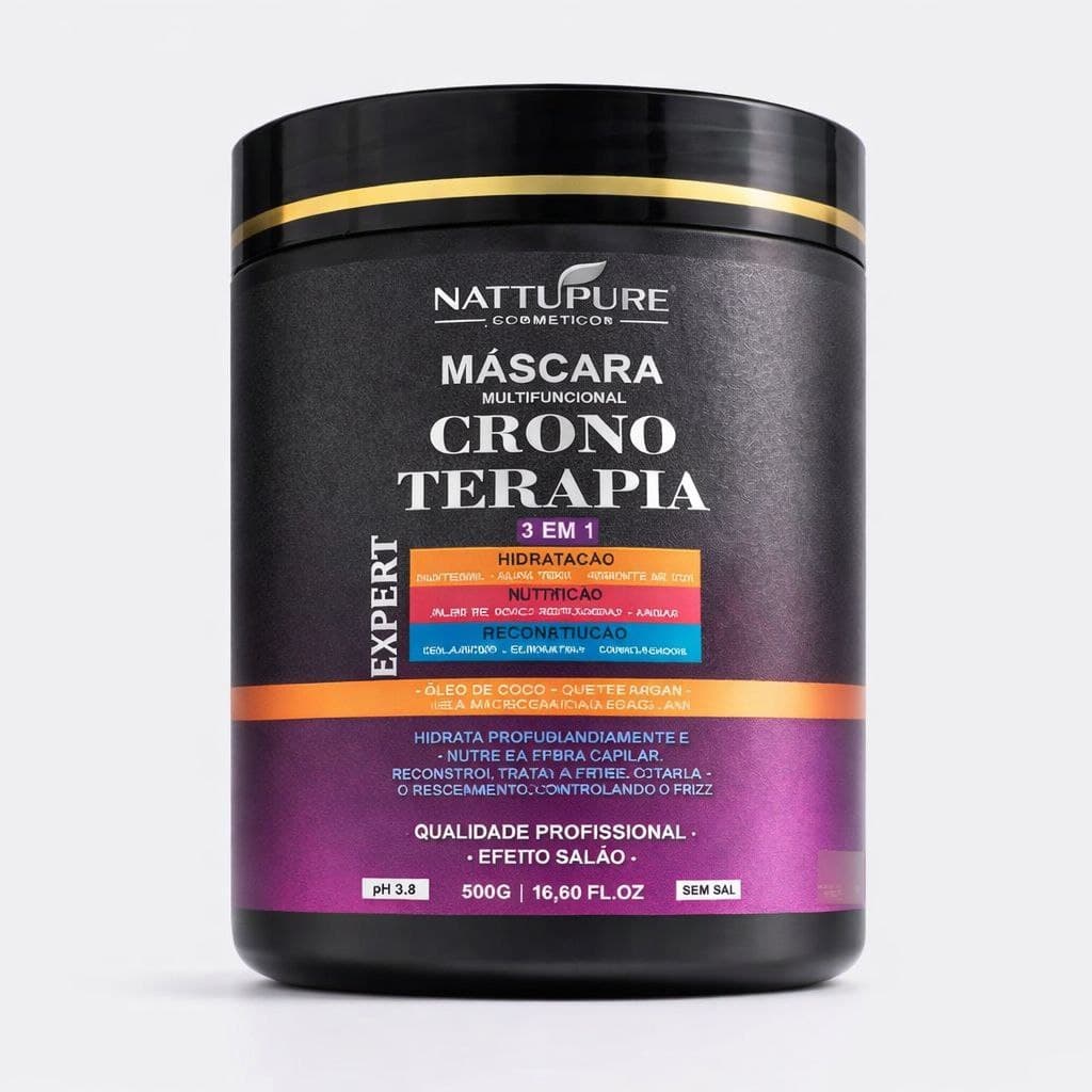 Máscara Crono Terapia 3 em 1 – Nattupure Cosméticos 500G