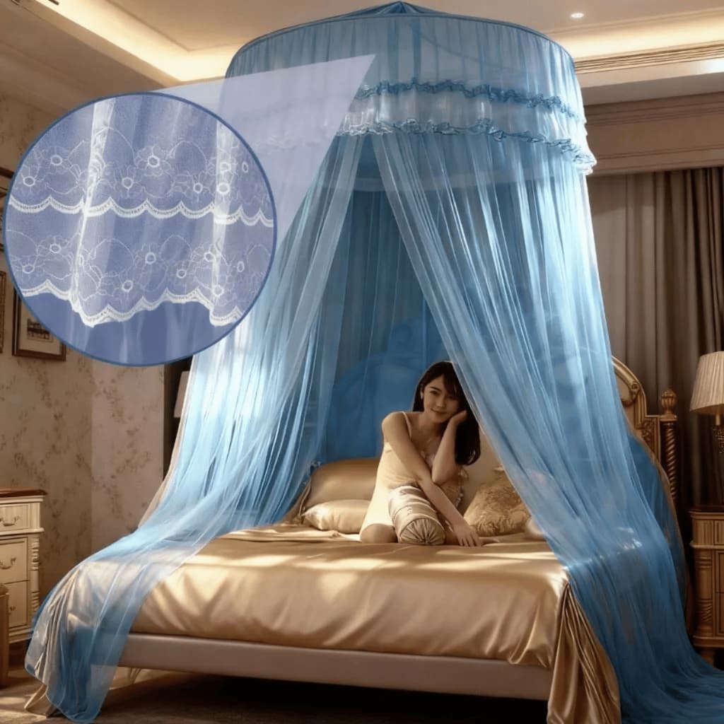 Mosquiteiro de Teto Para cama Casal /Queen /King Proteção Total Instalação Fácil Material Resistente