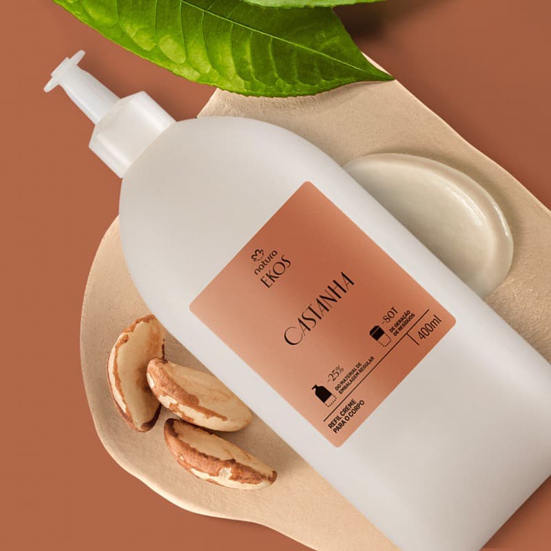 Refil Creme Desodorante Hidratante para o Corpo Ekos Castanha 400 ml - VAL 07/28