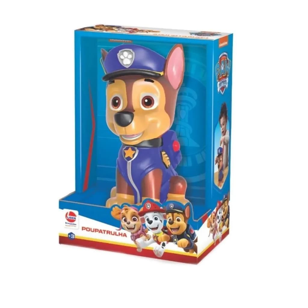 Boneco Cofre Chase Patrulha Canina Vinil Lider