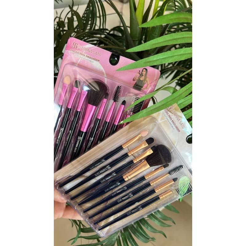 Kit 8 Pincéis Sabrina Sato Luxo Perfeito para Maquiagem Profissional e Acabamento Impecável  sabrina
