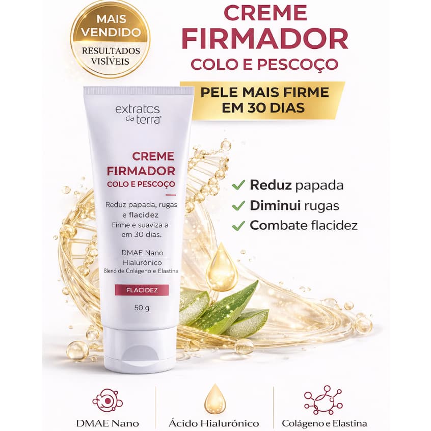 Creme Firmador e Redutor de Papada Colo e Pescoço