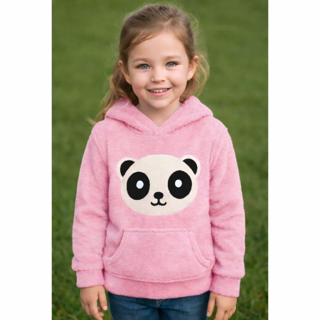 Blusa infantil e juvenil peluciada Panda