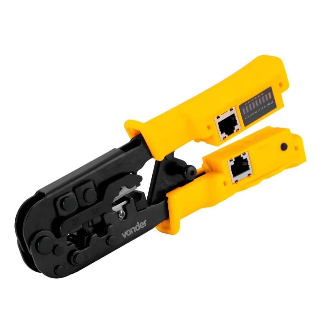 Alicate Crimpador 4 em 1 para Cabos de Rede e Dados Vonder AC 410