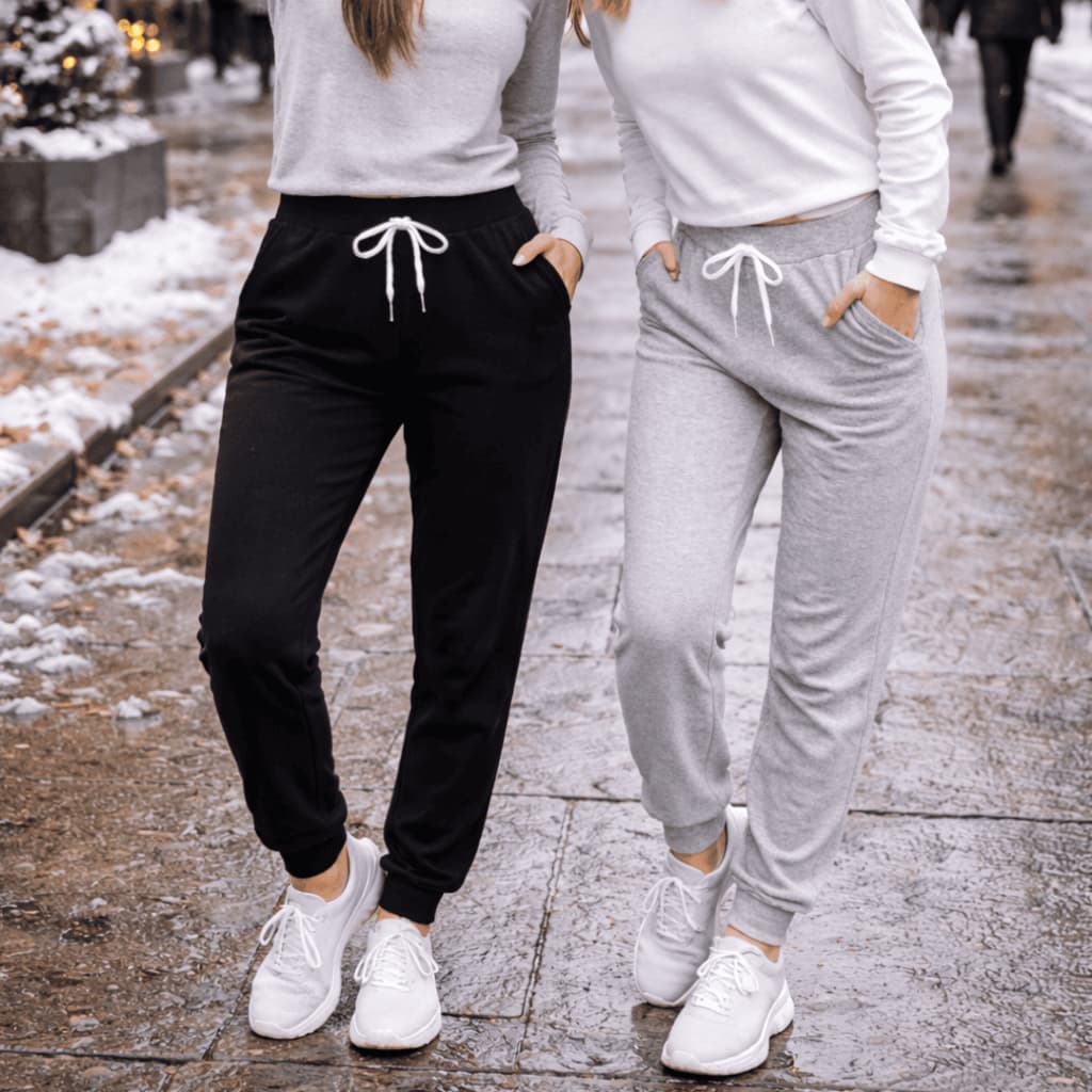 Calça Feminina Cintura MÉDIA no moletom confortável e estilosa Calça Wide Leg Moletom - 1 ou 2 Peças