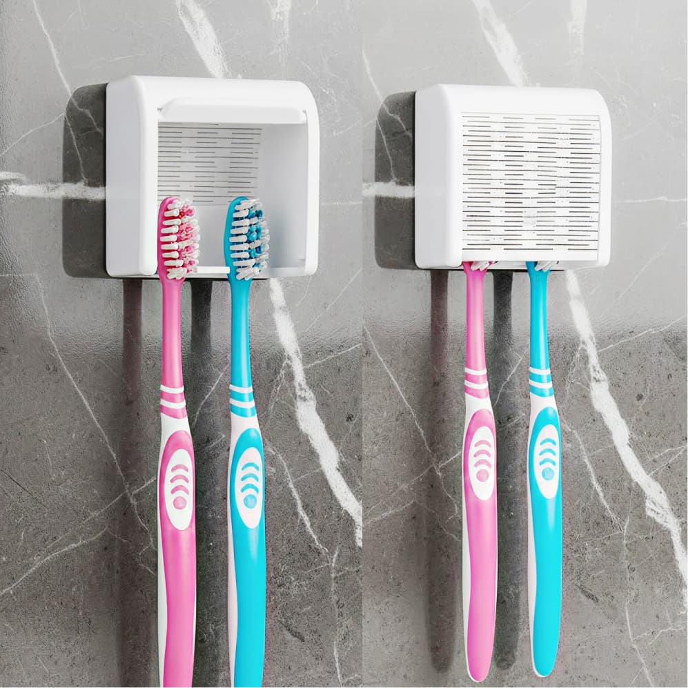 Suporte para Escovas de Dente de Parede | Organizador de Escovas com Fixação Adesiva