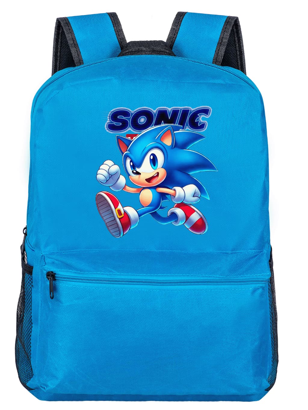 Mochila Escolar Sonic Infantil Reforçada Ideal para Escola Passeio e Viagem com Bolsos Latera