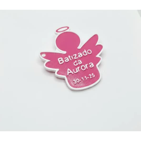 Chaveiro Batizado Personalizado Anjinho | Lembrancinha Batismo | Diversas Cores