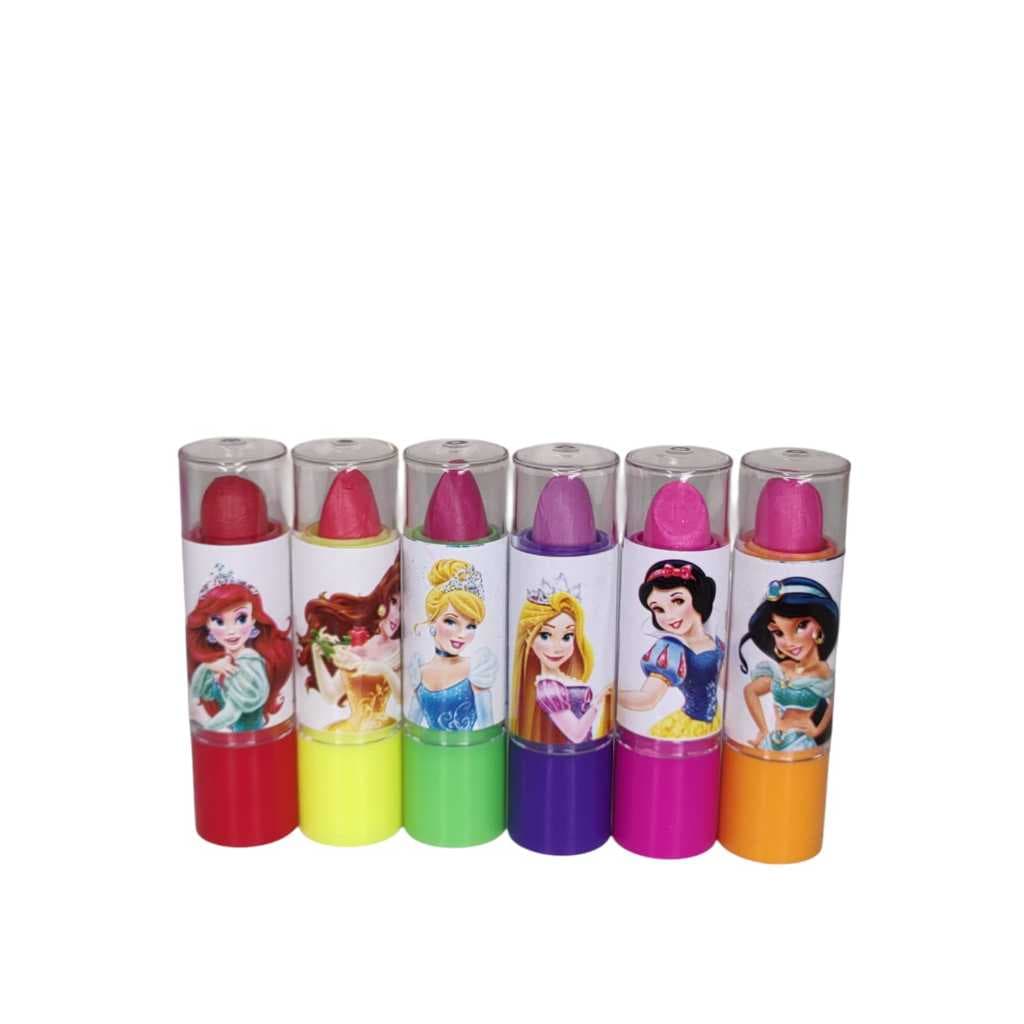 Kit com 6 batons Infantil Princesas. Print.