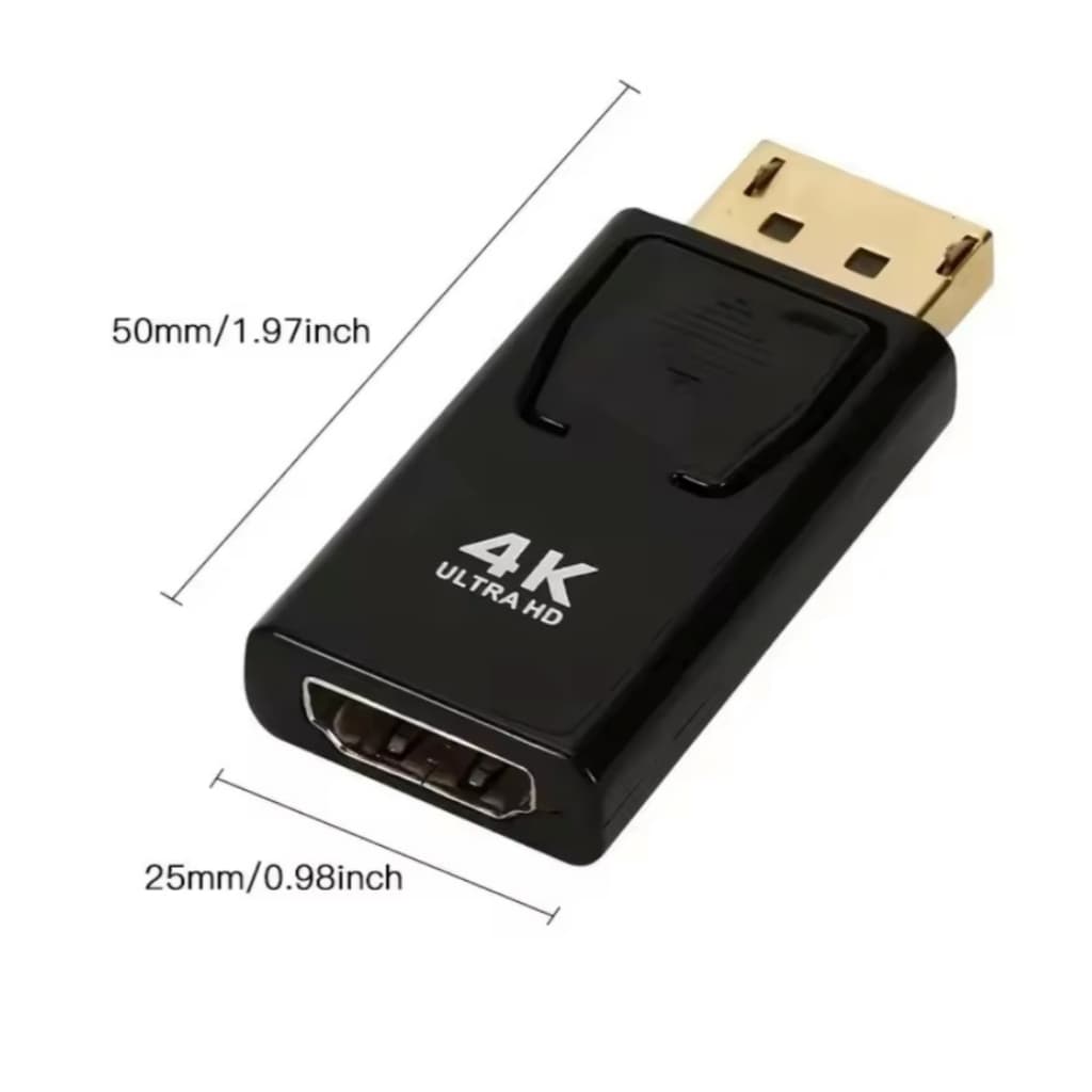 Adaptador DisplayPort DP 4k Macho Para HDMI Femea