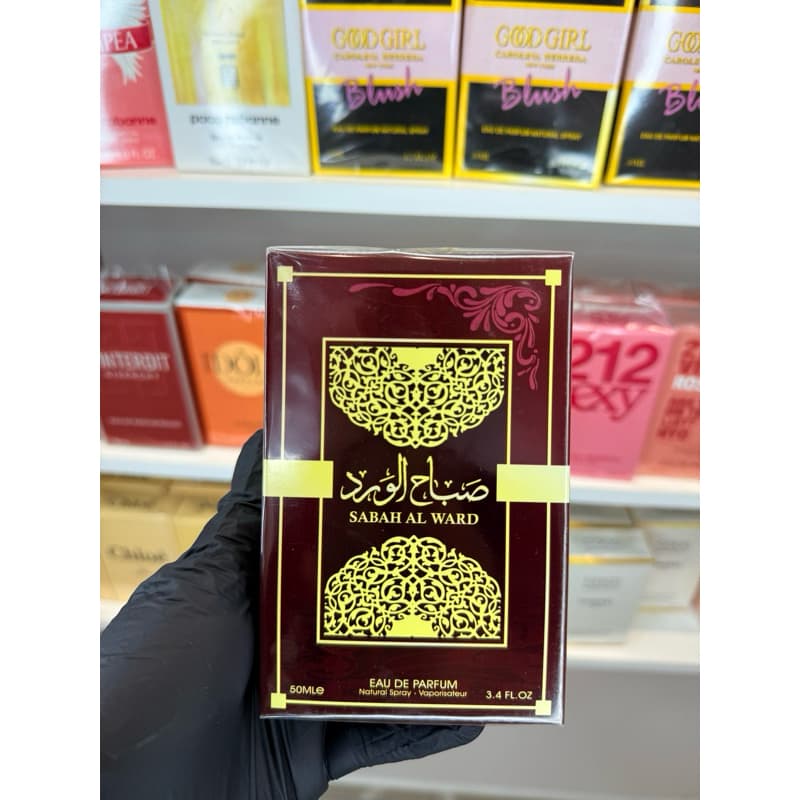 Perfume Árabe Sabah Al Ward Feminino Alta Fixação 50 ml Longa Duração