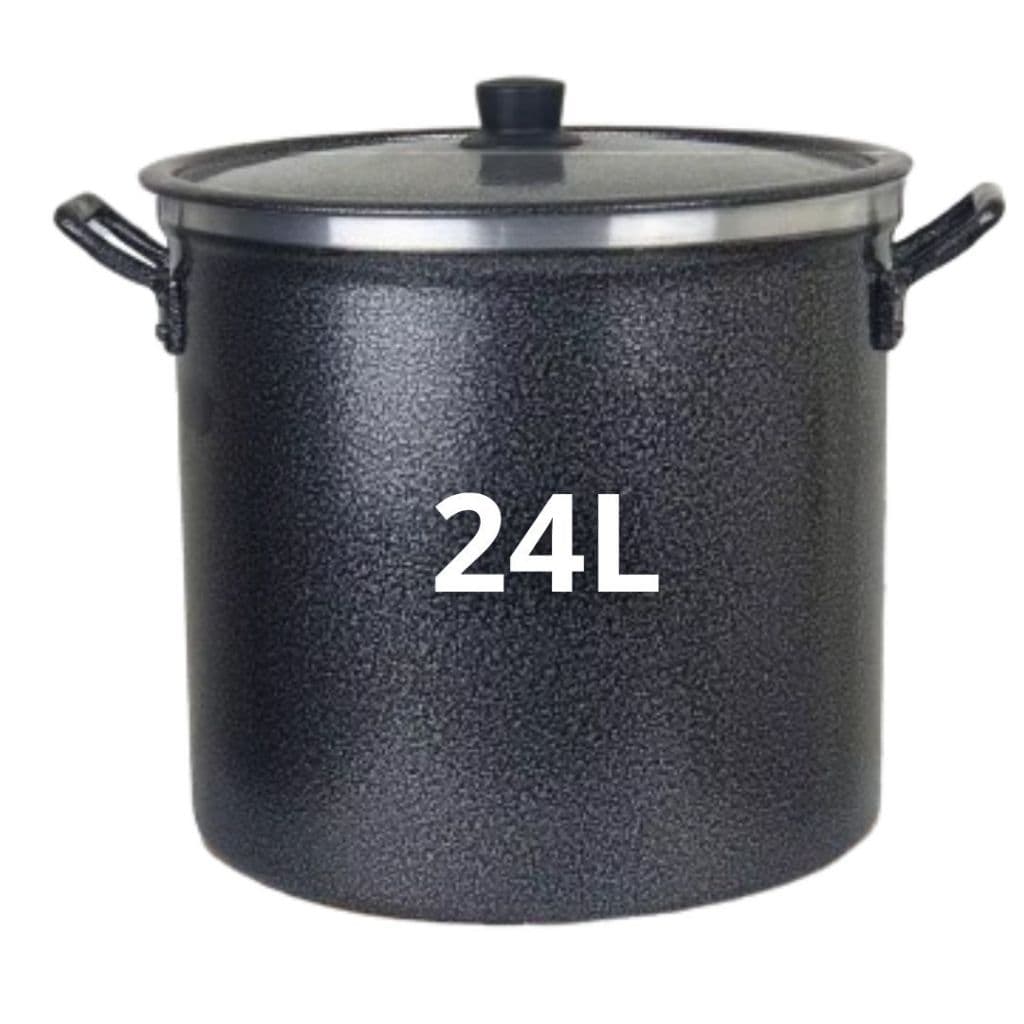 CALDEIRÃO HOTEL PREMIUM 24L Nº 32  - 1 Peça Preto Craqueado Com Tampa
