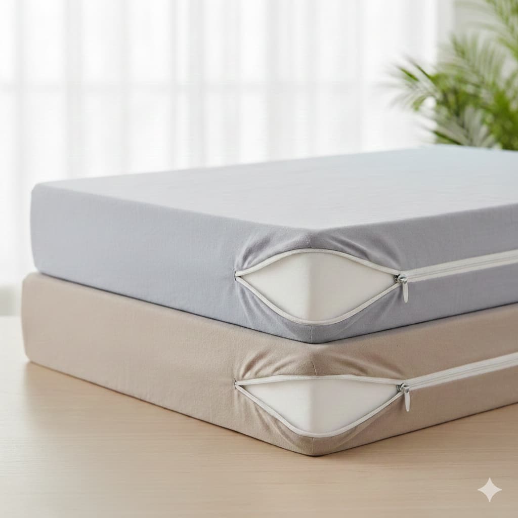 Capa Colchão Solteiro 20 cm Altura Zíper Malha 100% Algodão