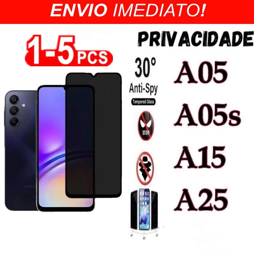 Película Privacidade 3D Anti Spy Samsung A05 A05S A15 A25