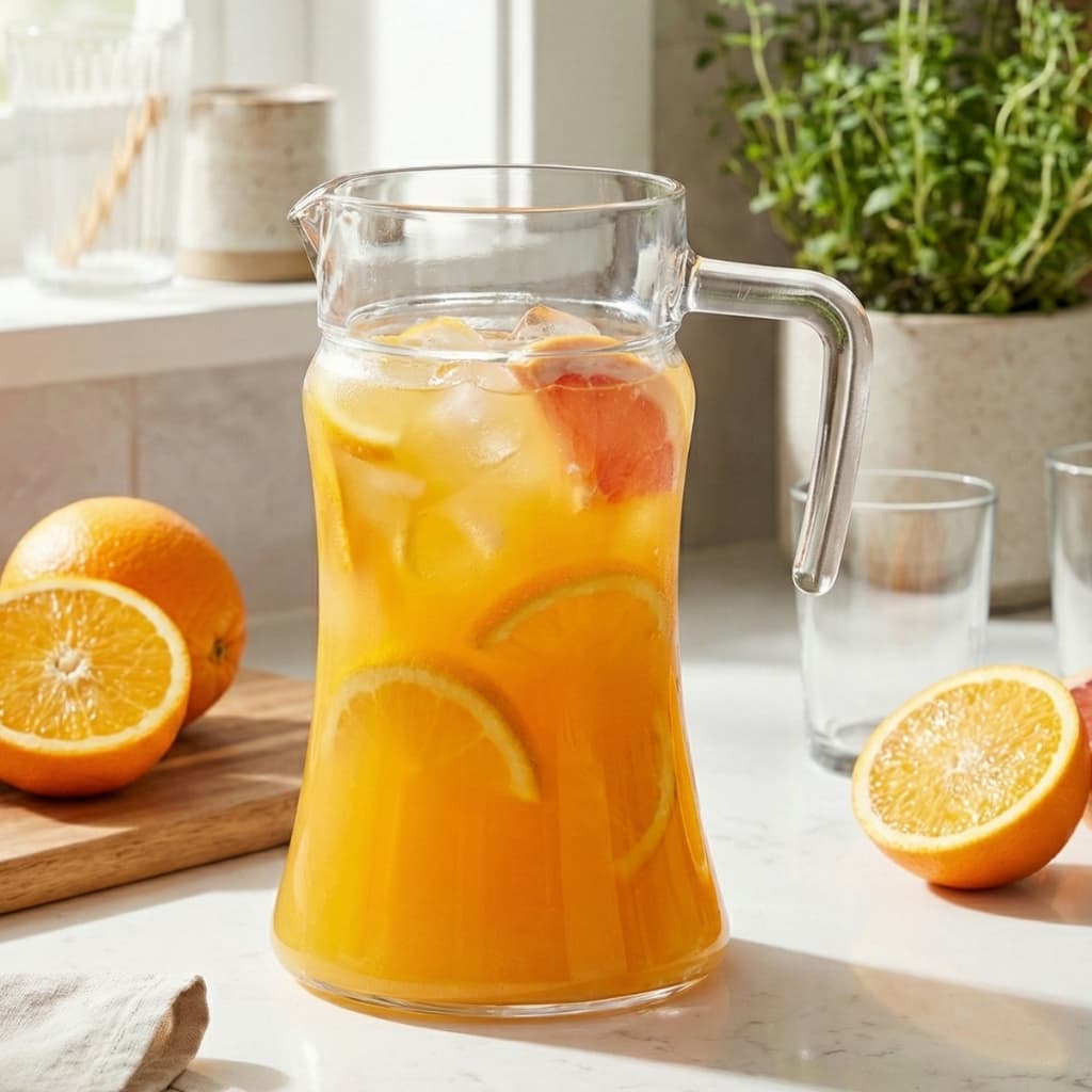 Jarra Vidro Olivia Água Suco Bebidas Mesa Posta Resistente Design Moderno Cozinha 1,7L Ruvolo