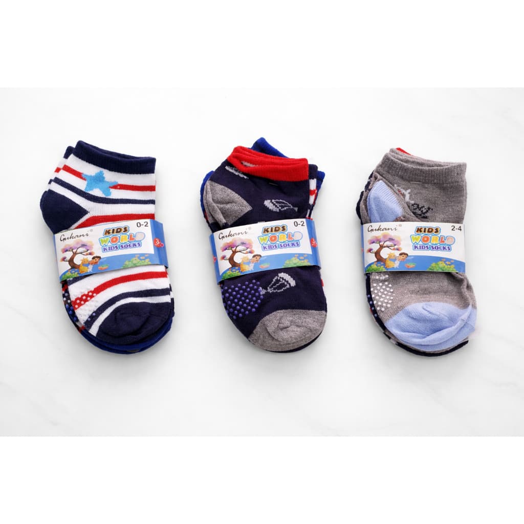 Kit 3 Pares de Meia Infantil 0 a 6 - Menino e Menina