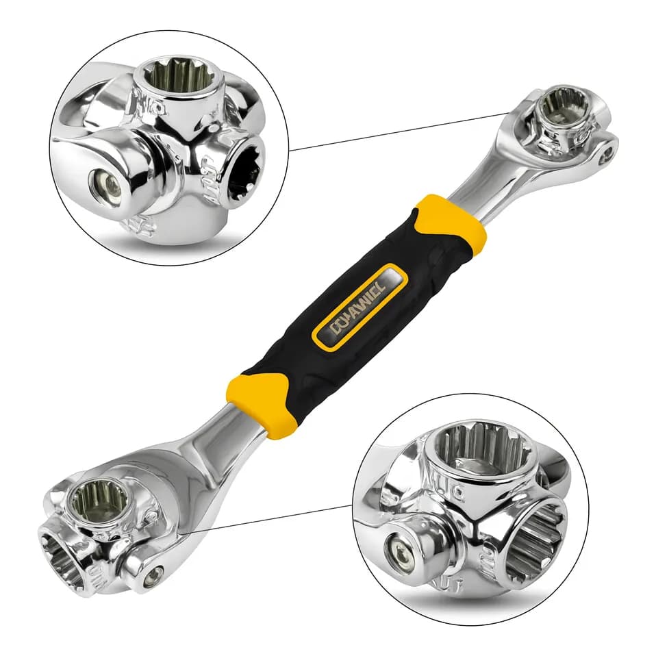 Chave Tigre Soquete Multifuncional - 48 em 1 BOM-1201: Versatilidade e Conforto em 360°