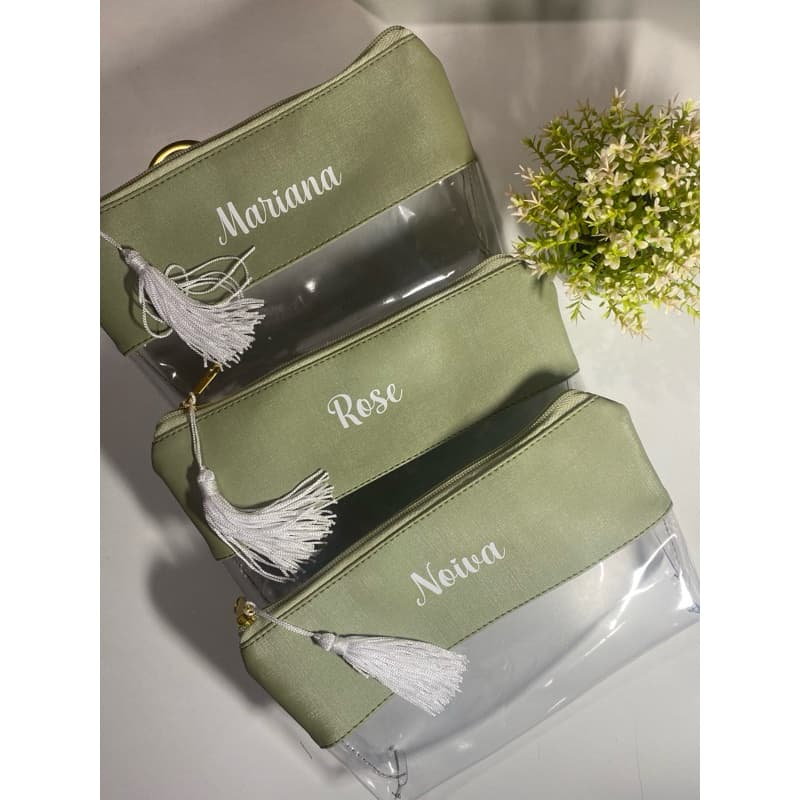 ✨Necessaire Trapézio✨Kit com 5 unidades. Personalizado com o nome ou iniciais.