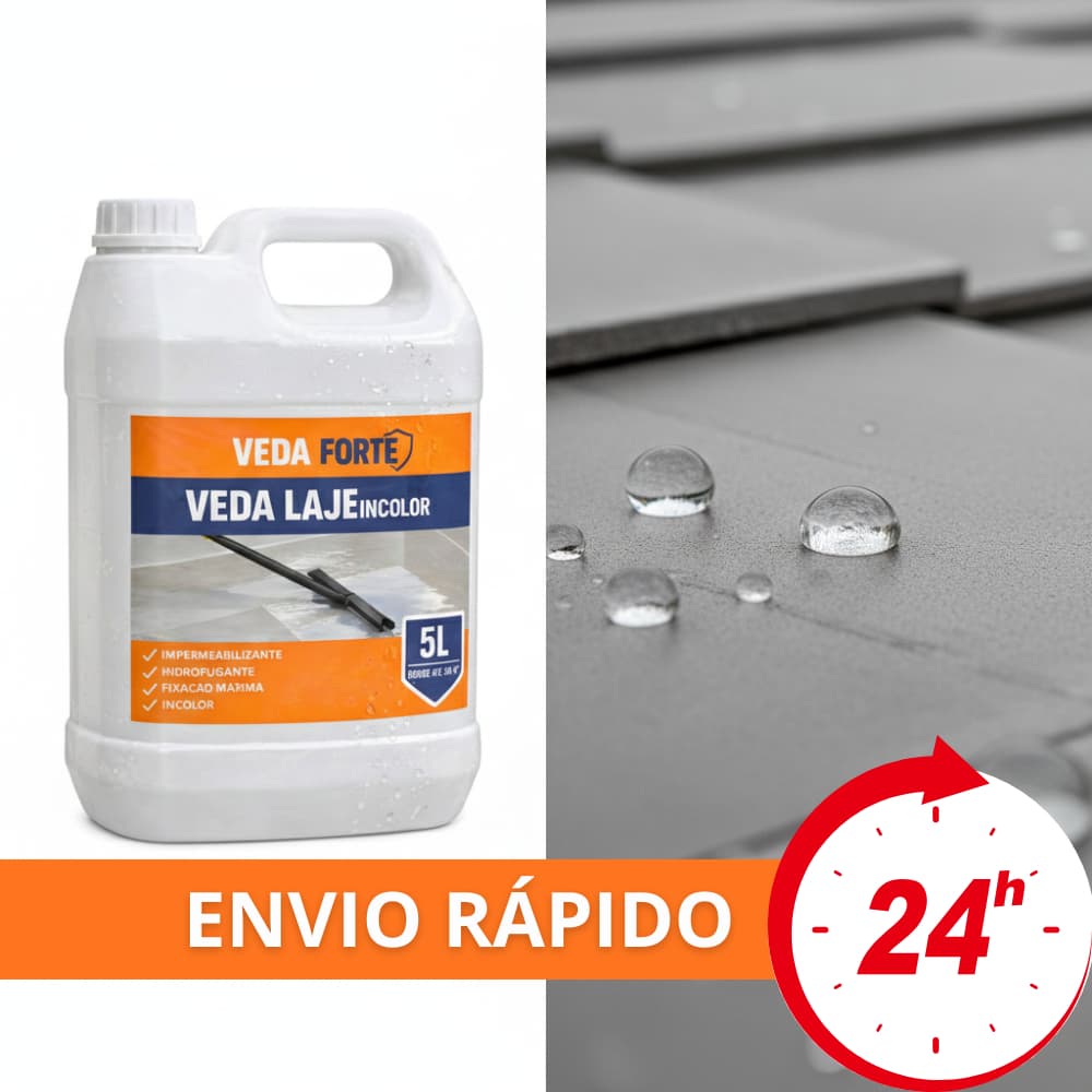 Veda Laje Impermeabilizante Líquido Incolor 5L Manta Líquida Transparente Nanotecnologia